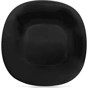 Talíř ORION Skleněný dezertní talíř LUNA 20x20cm černá