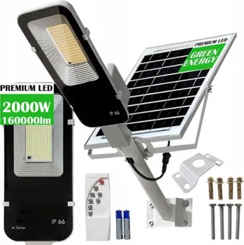 Venkovní osvětlení Pouliční lampa Ledlights 2000 W 20000 lm, bateriové/solární napájení