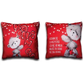 Polštář VALENTÝNSKÝ POLŠTÁŘ POLŠTÁŘ TĚ 35X35CM DÁREK K DNI SV. VALENTÝNA