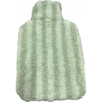 Termofor PLYŠOVÝ TERMOFOR GUMOVÝ OBAL MEDVÍDEK KOŽÍŠEK MEDVĚD OHŘÍVAČ 2L ŠEDÝ