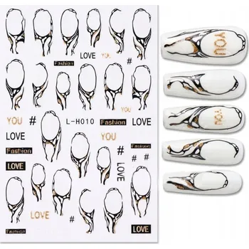 samolepka Samolepky 3D ozdoby na nehty samolepící mramor S28