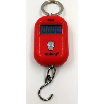 Obchodní váha WH-A21 mini digitální závěsná váha do 25kg červená