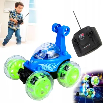 autíčko Dálkově Ovládané Auto 360° Zvuky Tancující LED RC MODRÉ