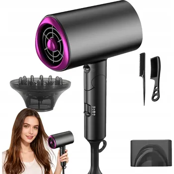 Fén Fén na vlasy s ionizací, silný 2000W, DIFUZÉR, studený vzduch, koncentrátor