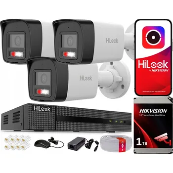 IP kamera IP Monitorovací Set Hilook od Hikvision 3x IPC-B140HA-LUC 4MPx PoE Hybrid