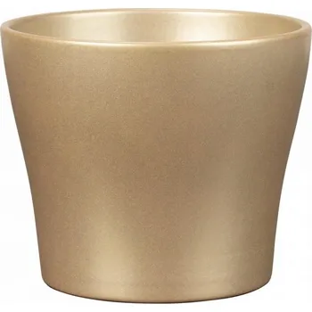 Květináč Květináč keramický 15 cm žlutý