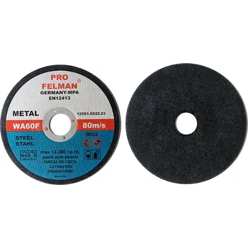 Řezný kotouč Řezný kotouč na kov FELMAN 125 x 1 x 22,2 mm