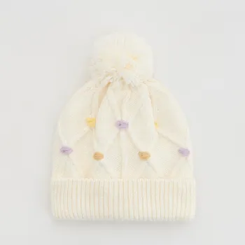 Čepice Reserved - Čepice s bambulí - krémová - 859HJ-01X - 859HJ-01X-1Y3