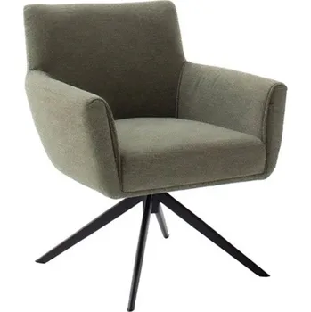 Jídelní židle Jídelní otočná židle WILSON XL, olivová s černou podnoží