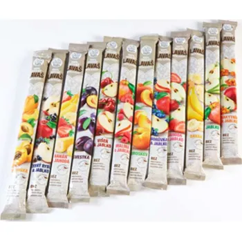 Sušené ovoce Ovocná trubička LAVAŠ jahoda a jablko neslazená, 140 g