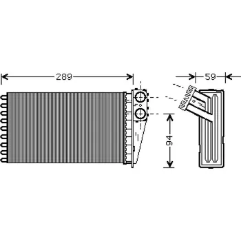 Výměník tepla Výměník tepla, vnitřní vytápění VALEO 812338