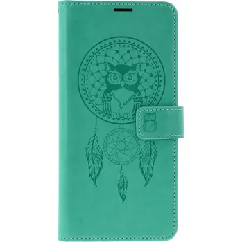 Pouzdro na mobilní telefon Pouzdro Xiaomi Redmi 15 knížkové Lapač se sovičkou zelené (kryt neboli obal na Xiaomi Redmi 15)