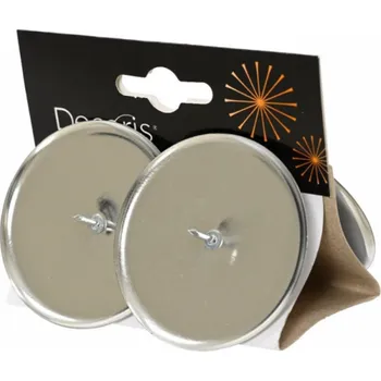 Vánoční dekorace Sada svícnů, stříbrná, D6 cm, 4 ks.