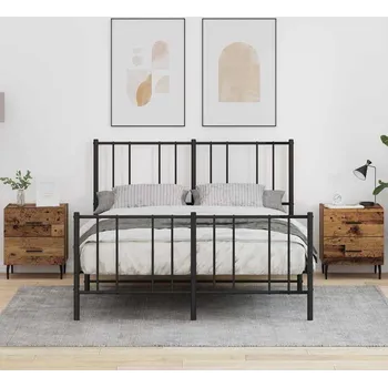 Noční stolek vidaXL Noční skříňka se zásuvkou 2 pcs Staré dřevo 40 x 35 x 47,5 cm [884066]