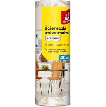 Utěrka Utěrka z netkané textilie Jan Niezbędny v balení 50 ks, bílá