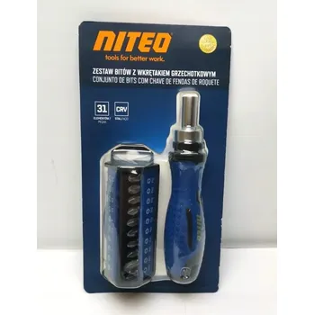 Bit SADA BITŮ S ŠROUBOVÁKEM NITEO 31 DÍLŮ