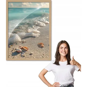 Obraz Obraz s rámem vzor DOTYK OCEÁNU, VODA, dřevěný rámeček 30x40, do kuchyně