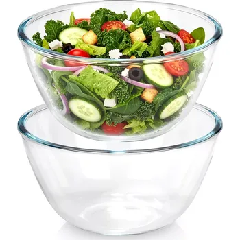 Skleněné salátové misky 17 cm, 1 l – sada 2 ks