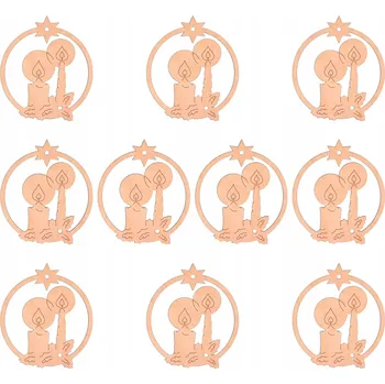 Vánoční dekorace VÁNOČNÍ dekorace Vánoční Koule 9x8cm 10 Ks