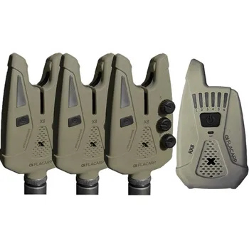 Signalizátor záběru FLACARP - Sada signalizátorů X8 + příposlech RX8 3+1 Khaki