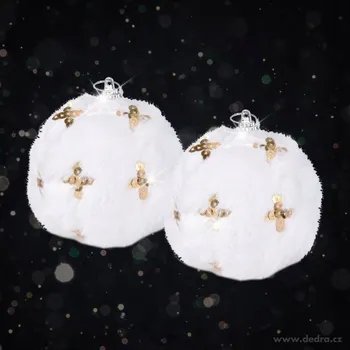 Vánoční ozdoba Zdobená Vánoční Koule 7,6 cm vánoční koule ks