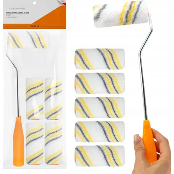 MALÍŘSKÝ VÁLEČEK 10CM SADA VÁLEČKŮ NÁHRADNÍCH 5KS + DRŽÁK