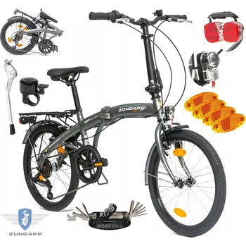 Skládací kolo Skládací kolo Zundapp ZF20 Speed Folder, rám 12 palců, kolo 20", šedé
