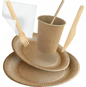 Sada nádobí Kompletní EKO sada jednorázového nádobí - pro 50 osob