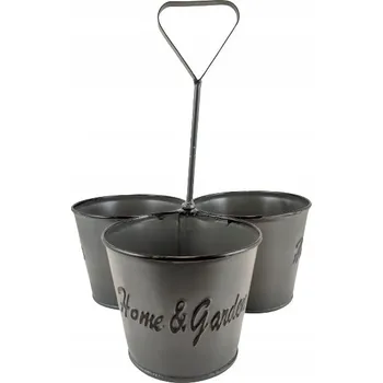 Květináč Obal Na Květináč 23 kovový šedý