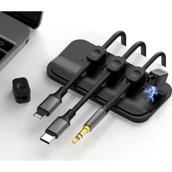 Magnetické klipy na kabely – 5 kusů – pro kancelář / domov / auto