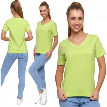 DÁMSKÉ TRIČKO MORAJ PREMIUM BAVLNA VOLNÉ TRIČKO POHODLNÉ VÝSTŘIH DO V S