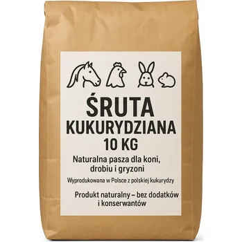 Krmivo pro hospodářské zvíře KUKUŘIČNÝ ŠROT 10 KG – PŘÍRODNÍ KRMIVO PRO KONĚ, DRŮBEŽ A HLODAVCE