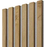 Akustický panel, Dub Wotan, šedý filc, 30x275 cm