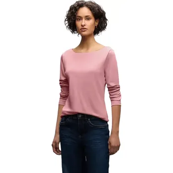 Dámské tričko Dámské tričko s dlouhým rukávem a lodičkovým výstřihem Street One 324176 pudr velikost 38