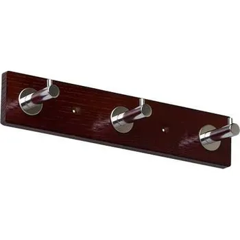 Nábytkové kování Domax Věšák oděvů WUE1 - tmavé dřevo/chrom VELANO 54441