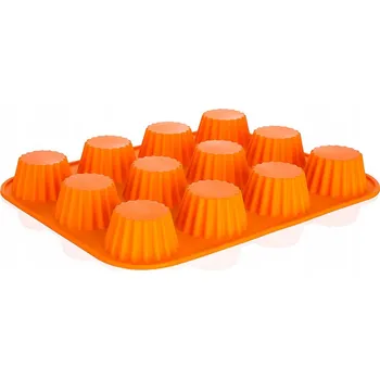 Nádoba na pečení BANQUET Forma na 12 košíčků silikonová CULINARIA Orange 32 x 24 x 3,4 cm