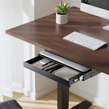 Elektrická zásuvka DESKTHERAPY ROLINE Zásuvka pod stůl s odkládací plochou, slim, černá