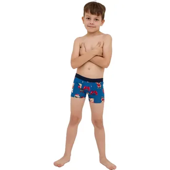 Chlapecké spodní prádlo Chlapecké boxerky s potiskem medvídků Cornette Boxer 701/151 navy velikost 122/128