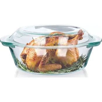 Dóza na potraviny Skleněné žáruvzdorné pekáče s víkem 2 l + 750 ml Vilde