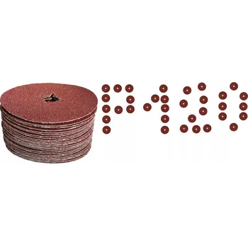 Příslušenství k brusce Fíbrový Disk 125 mm, zrnitost P120, brusný kotouč z vláken pro úhlovou brusku 25 Ks