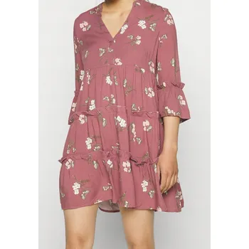 Dámské šaty VERO MODA STARORŮŽOVÁ ŠATY S ŘASENÍM (XS)