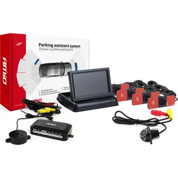 Parkovací asistent Asistenty parkování TFT02 4,3" s kamerou HD-305-LED 4-senzorové černé vnitřní - 02706