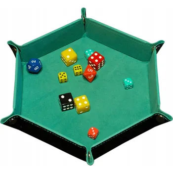Podnos na kostky Azurově Světlý Šestiúhelníkový Hex Dice Tray RPG Stolní Hry
