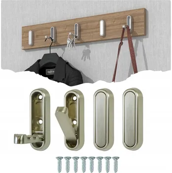 Věšák Nástěnný věšák ocel, jeden háček, na oblečení, skládací