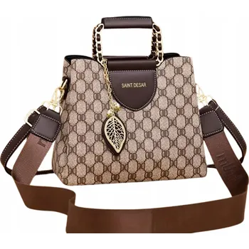 Kabelka D-look kabelka eko kůže hnědá