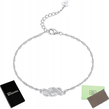 Náramek Náramek stříbrný rhodiovaný 925 pro ženy