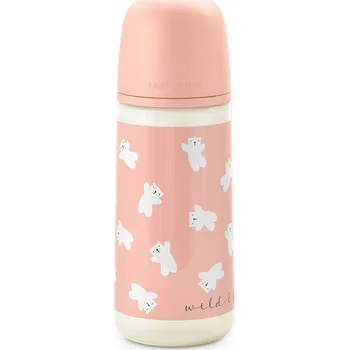 Kojenecká láhev Suavinex Kojenecká láhev 360 ml fyziologická L Wild & Free Růžová