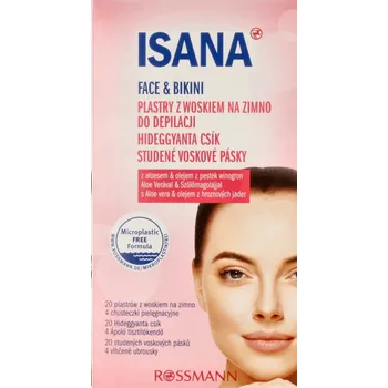 Přípravek na depilaci a epilaci ISANA voskové depilační pásky na obličej a okolí, 20 ks