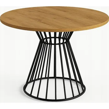 Jídelní stůl Stůl kulatý Leo 90 cm bílý – moderní do jídelny a obývacího pokoje