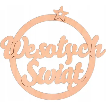 Vánoční ozdoba Dřevěná vánoční koule Veselé Vánoce závěsná ozdoba na stromeček dárek dekorace